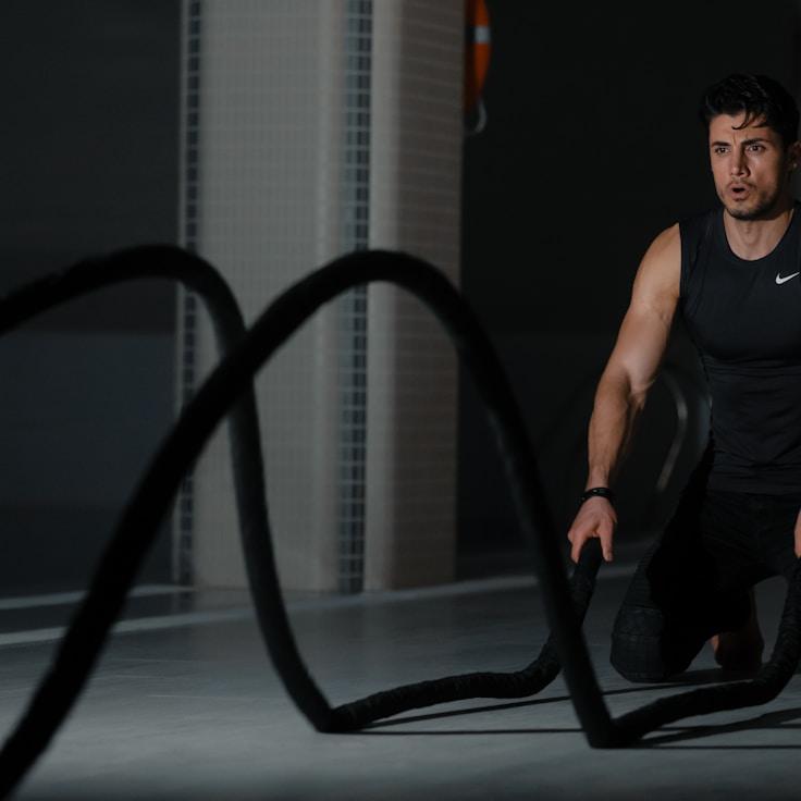 Group fitness class in a modern studio setting